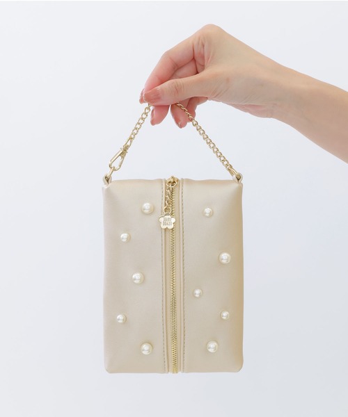 国内★MARY QUANT★スムースセットパール センターパートケース スムースセットパール センターパートケース（ポーチ）｜MARY