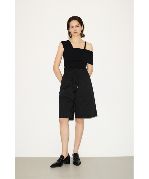 THROW by SLY（スローバイスライ）の「THROW ASYMMETRY RIB TOPS アシンメトリー リブ トップス（ベスト・レディース・ブラック/ブラウン・FREE）」の3枚目の写真