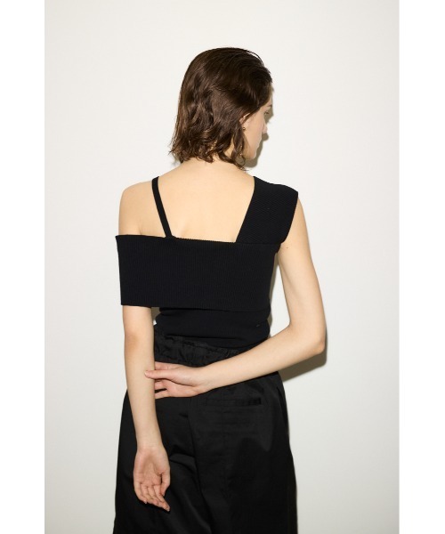 セール】THROW ASYMMETRY RIB TOPS アシンメトリー リブ