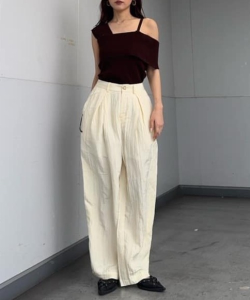 THROWbySLY　ASYMMETRY RIB トップス SLY｜【THROW】ASYMMETRY RIB トップス | Rakuten Fashion(楽天