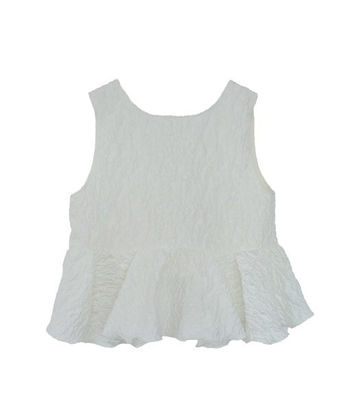 Marilyn Moon（マリリンムーン）の「フローティングジャガードラッフルベスト（ベスト・レディース・ブラック/ホワイト/ベージュ・FREE）」の15枚目の写真