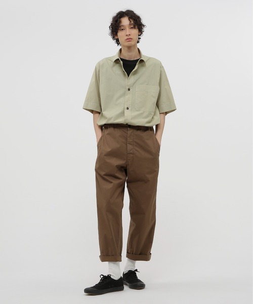 MHL.（エムエイチエル）の「COTTON RAMIE POPLIN（シャツ/ブラウス・メンズ・ブルー系その他2/カーキ/ホワイト/グリーン系その他・LARGE/MEDIUM/SMALL/X-LARGE）」の9枚目の写真