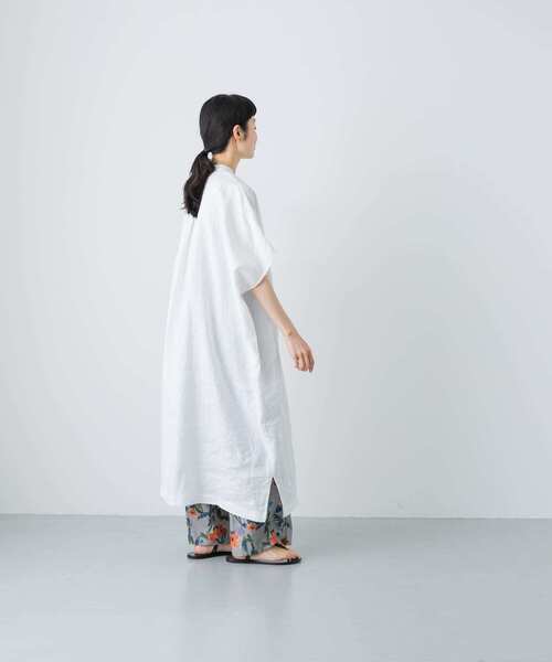 かぐれ（カグレ）の「リネンスクエアワンピース（ワンピース・レディース・イエロー/オフホワイト/ブラック・FREE）」の11枚目の写真