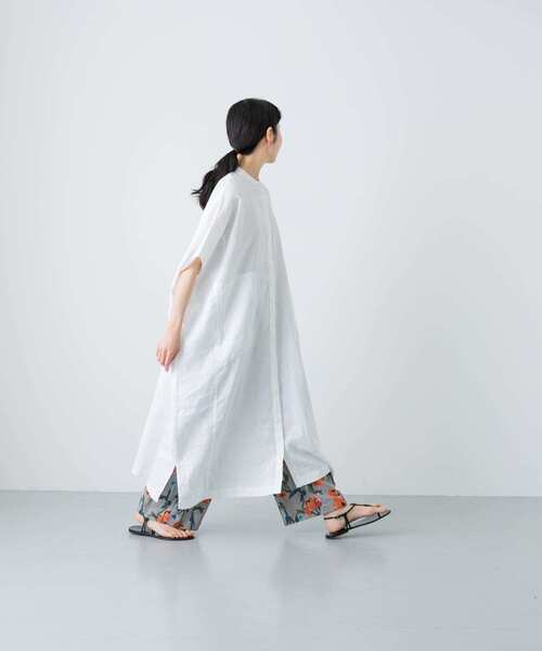 かぐれ（カグレ）の「リネンスクエアワンピース（ワンピース・レディース・イエロー/オフホワイト/ブラック・FREE）」の12枚目の写真