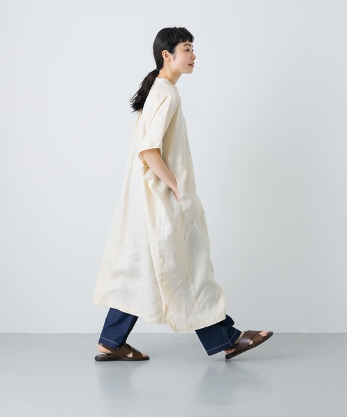 かぐれ（カグレ）の「リネンスクエアワンピース（ワンピース・レディース・イエロー/オフホワイト/ブラック・FREE）」の20枚目の写真