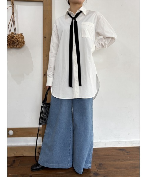Day and Grade（デイアンドグレイド）の「3WAY UVカットデザインシャツ / ストレッチ・2WAY（シャツ/ブラウス・レディース・ホワイト・FREE）」の8枚目の写真