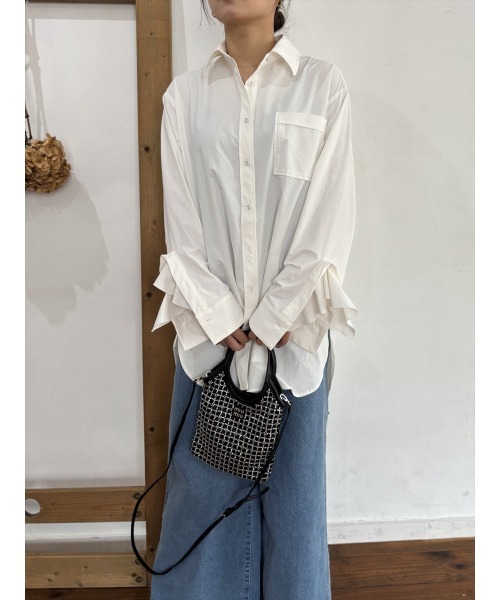 Day and Grade（デイアンドグレイド）の「3WAY UVカットデザインシャツ / ストレッチ・2WAY（シャツ/ブラウス・レディース・ホワイト・FREE）」の14枚目の写真
