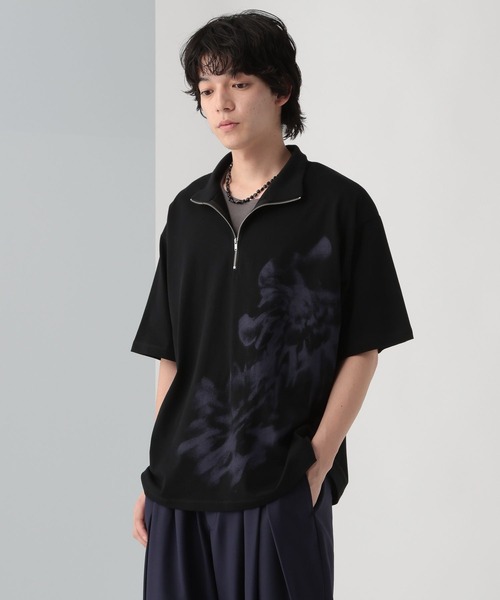 HARE ZIPラインハーフZIPスウェット【当日発送】 HARE（ハレ）の「リベットツキハーフZIPスウェット(HARE