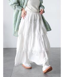 ehka sopo | レースティアードスカート(スカート)