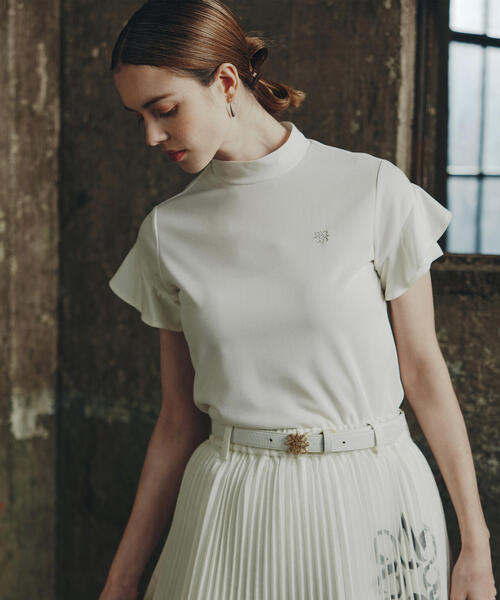 セール】【St ANDREWS】梨地調半袖ハイネック (WOMENS)（Tシャツ