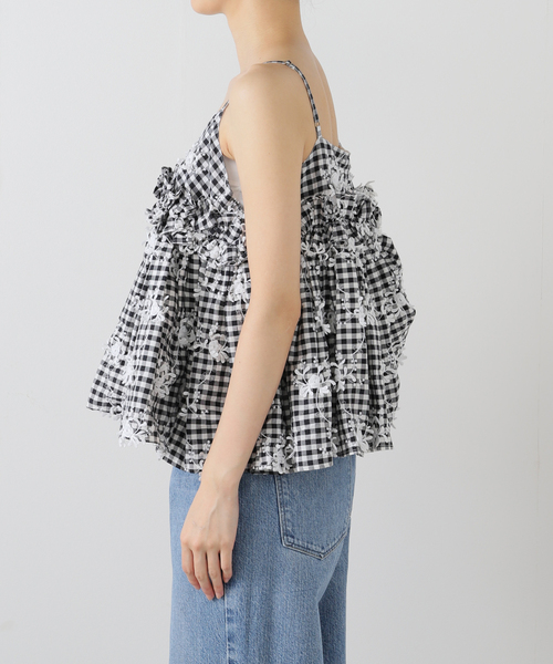 セール】crinkle crinkle crinkle 3D embroidery ギンガム