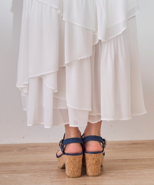 31 Sons de mode（トランテアン　ソン　ドゥ　モード）の「2025春夏新作 コルクソールサンダル（サンダル・レディース・ブラック/オフホワイト/インディゴブルー・S/M/L）」の8枚目の写真