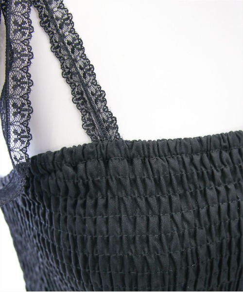 clear（クリア）の「【低身長サイズ有】レースリボンキャミロングワンピ[着心地抜群 レイヤード 大人 フェミニン]（ワンピース・レディース・オフホワイト/ブラック・F/XS）」の3枚目の写真