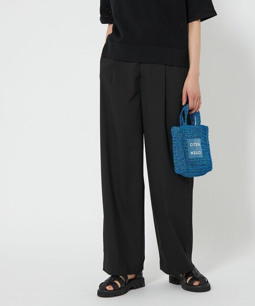 CITEN（シテン）の「＜CITEN＞キャリーマンワンタックスラックス（スラックス・レディース・ダークグレー/ライトグレー/ブラック・M/S）」の5枚目の写真