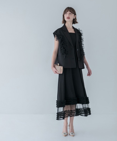 LEJA レジャ　ビジューベルベットバッグ　結婚式等に！ レジャ Leja 2WAYビジューバックル シャーリングハンドバッグ結婚式