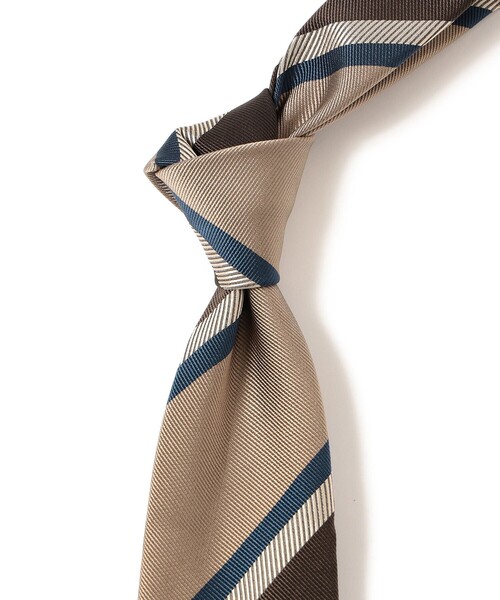 セール】FRANCO BASSI / シルクコットン ストライプ ネクタイ