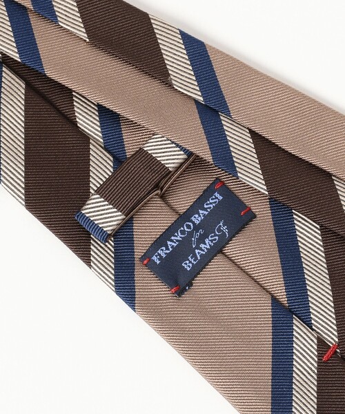 セール】FRANCO BASSI / シルクコットン ストライプ ネクタイ