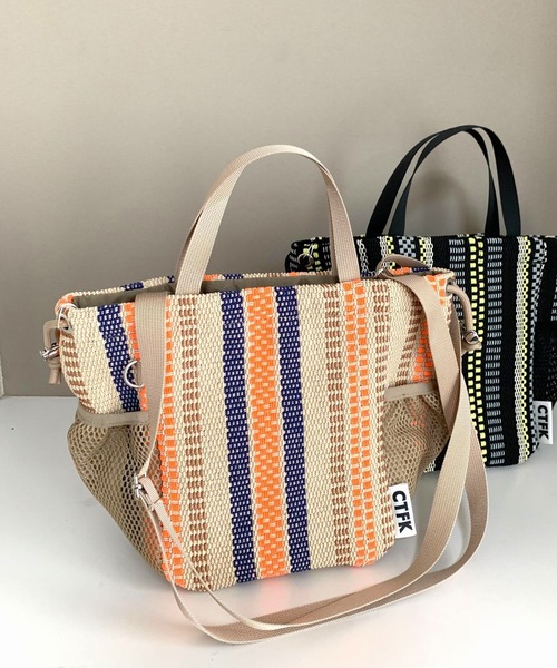 Casselini(キャセリーニ)の「メッシュシート巾着(トートバッグ・レディース・ベージュ系その他/ブラック系その他・ONE SIZE)」の12枚目の写真