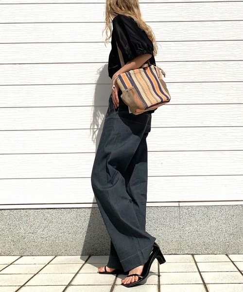 Casselini(キャセリーニ)の「メッシュシート巾着(トートバッグ・レディース・ベージュ系その他/ブラック系その他・ONE SIZE)」の4枚目の写真