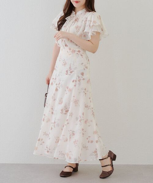 Another Branch olive des olive(アナザーブランチオリーブデオリーブ)の「【WEB先行予約】【SETUP対応】ぼかし花柄フレア袖ブラウス(シャツ/ブラウス・レディース・ブラウン/グレー/ブルー・FREE)」の16枚目の写真