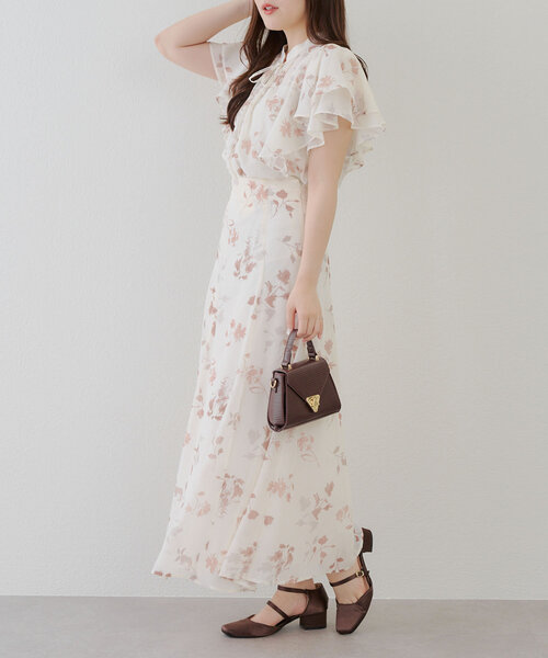 Another Branch olive des olive(アナザーブランチオリーブデオリーブ)の「【WEB先行予約】【SETUP対応】ぼかし花柄フレア袖ブラウス(シャツ/ブラウス・レディース・ブラウン/グレー/ブルー・FREE)」の12枚目の写真