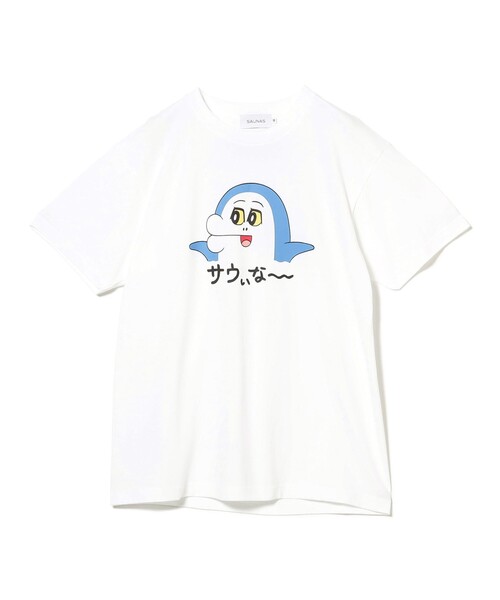 TOKYO CULTUART by BEAMS（トウキョウカルチャートバイビームス）の「渋谷サウナス / イルカのイルカくん “サウぃな～” Tee（Tシャツ/カットソー・レディース・ライトグレー/ホワイト・SMALL/LARGE/X-LARGE/MEDIUM）」の3枚目の写真