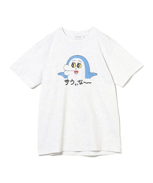 TOKYO CULTUART by BEAMS（トウキョウカルチャートバイビームス）の「渋谷サウナス / イルカのイルカくん “サウぃな～” Tee（Tシャツ/カットソー・レディース・ライトグレー/ホワイト・SMALL/LARGE/X-LARGE/MEDIUM）」の6枚目の写真