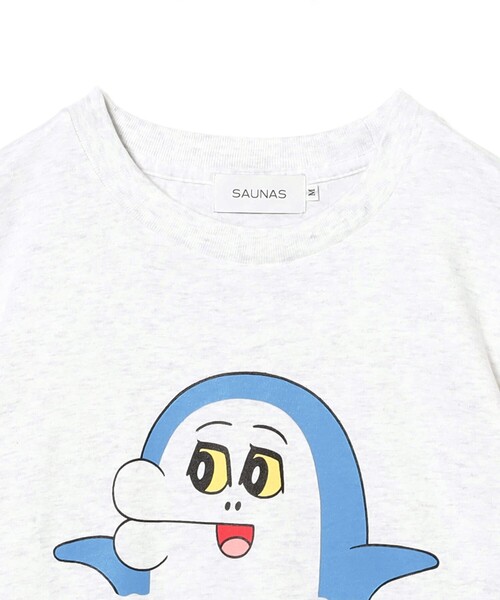 TOKYO CULTUART by BEAMS（トウキョウカルチャートバイビームス）の「渋谷サウナス / イルカのイルカくん “サウぃな～” Tee（Tシャツ/カットソー・レディース・ライトグレー/ホワイト・SMALL/LARGE/X-LARGE/MEDIUM）」の7枚目の写真