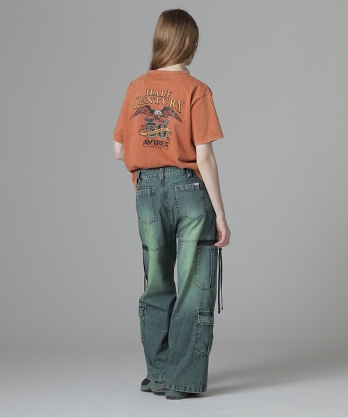 AVIREX(アヴィレックス)の「HALF CENTURY ANNIV. T-SHIRT/50周年記念Tシャツ(Tシャツ/カットソー・レディース・オフホワイト/チャコールグレー/ライトブラウン・F)」の15枚目の写真