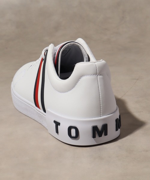 TOMMY HILFIGER（トミーヒルフィガー）の「【TOMMY HILFIGER/トミーヒルフィガー】tmRAMUS/シンセティックレザー ローカット ロゴスニーカー（スニーカー・メンズ・ホワイト・7.5/8/8.5/9）」の10枚目の写真
