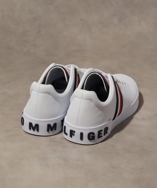 TOMMY HILFIGER（トミーヒルフィガー）の「【TOMMY HILFIGER/トミーヒルフィガー】tmRAMUS/シンセティックレザー ローカット ロゴスニーカー（スニーカー・メンズ・ホワイト・7.5/8/8.5/9）」の8枚目の写真
