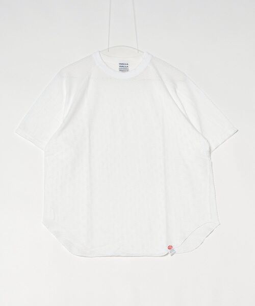 WALLA WALLA SPORT（ワラワラスポーツ）の「COTTON MESH RAGLAN TEE/ コットンメッシュ ラグランティー（Tシャツ/カットソー・メンズ・アイボリー/ブルーグリーン/スミクロ/インディゴブルー/マスタード/ホワイト・LARGE/X-LARGE/MEDIUM/SMALL）」の2枚目の写真
