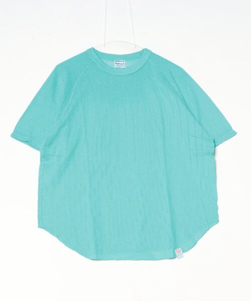 WALLA WALLA SPORT（ワラワラスポーツ）の「COTTON MESH RAGLAN TEE/ コットンメッシュ ラグランティー（Tシャツ/カットソー・メンズ・アイボリー/ブルーグリーン/スミクロ/インディゴブルー/マスタード/ホワイト・LARGE/X-LARGE/MEDIUM/SMALL）」の5枚目の写真