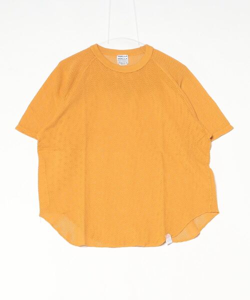 WALLA WALLA SPORT（ワラワラスポーツ）の「COTTON MESH RAGLAN TEE/ コットンメッシュ ラグランティー（Tシャツ/カットソー・メンズ・アイボリー/ブルーグリーン/スミクロ/インディゴブルー/マスタード/ホワイト・LARGE/X-LARGE/MEDIUM/SMALL）」の6枚目の写真