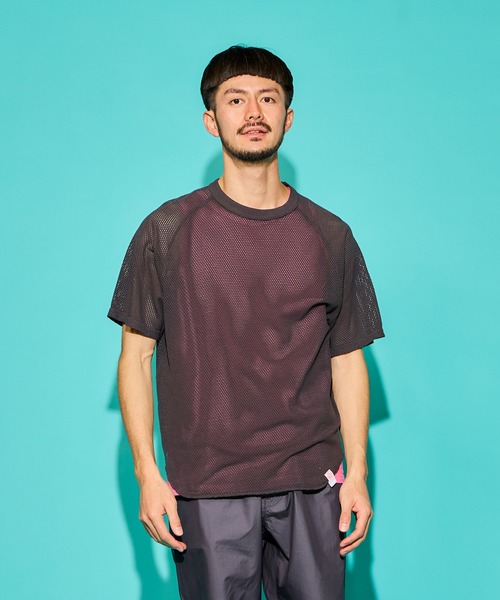 WALLA WALLA SPORT（ワラワラスポーツ）の「COTTON MESH RAGLAN TEE/ コットンメッシュ ラグランティー（Tシャツ/カットソー・メンズ・アイボリー/ブルーグリーン/スミクロ/インディゴブルー/マスタード/ホワイト・LARGE/X-LARGE/MEDIUM/SMALL）」の4枚目の写真