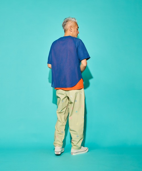 WALLA WALLA SPORT（ワラワラスポーツ）の「COTTON MESH RAGLAN TEE/ コットンメッシュ ラグランティー（Tシャツ/カットソー・メンズ・アイボリー/ブルーグリーン/スミクロ/インディゴブルー/マスタード/ホワイト・LARGE/X-LARGE/MEDIUM/SMALL）」の10枚目の写真