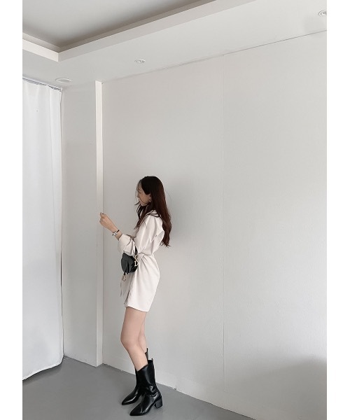 SALTMINT（ソルトミント）の「《韓国モードな抜け感》ラップシャツワンピース（シャツ/ブラウス・レディース・ホワイト・FREE）」の3枚目の写真