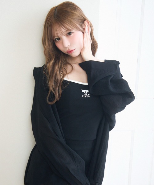 TITTY＆CO. レースキャミ付きスウェットセットアップ TITTY＆CO. セットアップ レースキャミ付きスウェット