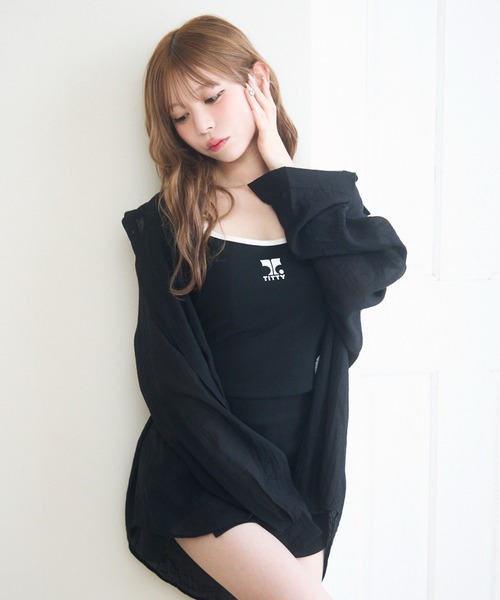 TITTY＆CO. レースキャミ付きスウェットセットアップ TITTY＆CO. セットアップ レースキャミ付きスウェット