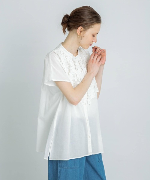 ☆美品☆ URBAN RESEARCH Sonny Labelフリルブラウス☆ URBAN RESEARCH Sonny Label ブラウス シャツ エアリーコットン