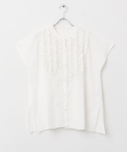 URBAN RESEARCH Sonny Label(アーバンリサーチサニーレーベル)の「エアリーコットンフリルフレンチシャツブラウス(シャツ/ブラウス・レディース・ブラック/イエロー/ミント/オフホワイト・FREE)」の18枚目の写真