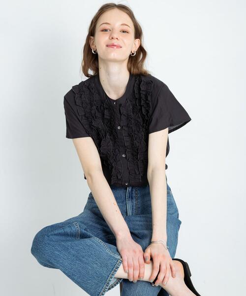 URBAN RESEARCH Sonny Label(アーバンリサーチサニーレーベル)の「エアリーコットンフリルフレンチシャツブラウス(シャツ/ブラウス・レディース・ブラック/イエロー/ミント/オフホワイト・FREE)」の20枚目の写真