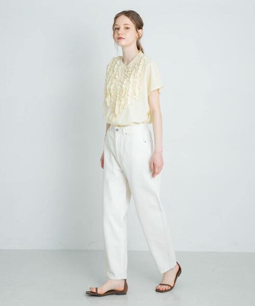 URBAN RESEARCH Sonny Label(アーバンリサーチサニーレーベル)の「エアリーコットンフリルフレンチシャツブラウス(シャツ/ブラウス・レディース・ブラック/イエロー/ミント/オフホワイト・FREE)」の8枚目の写真