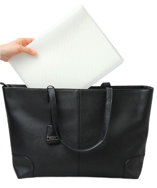 REGiSTA(レジスタ)の「REGiSTA Split Leather Tote Bag(ビジネスバッグ・メンズ・ネイビー/ダークブラウン・FREE)」の3枚目の写真