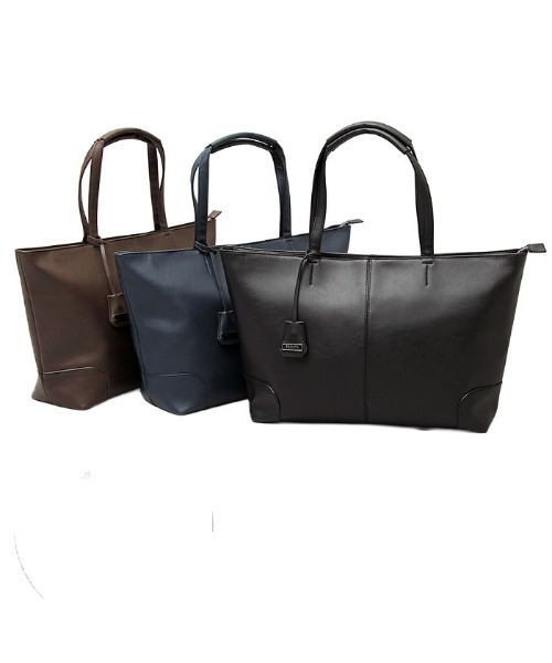 REGiSTA(レジスタ)の「REGiSTA Split Leather Tote Bag(ビジネスバッグ・メンズ・ネイビー/ダークブラウン・FREE)」の4枚目の写真