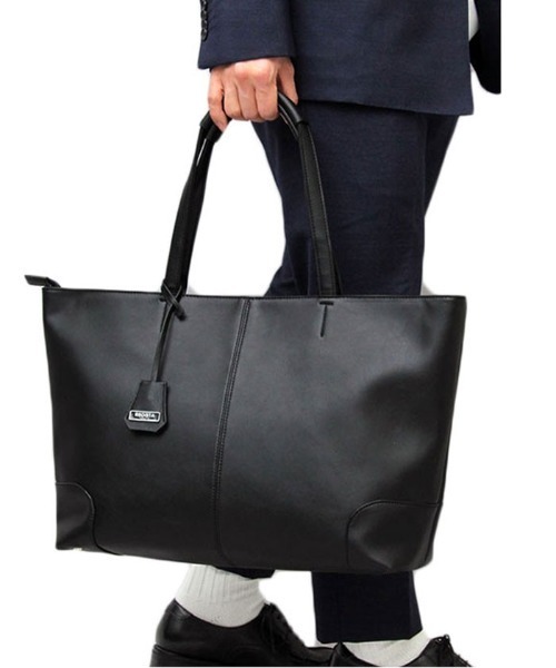 REGiSTA(レジスタ)の「REGiSTA Split Leather Tote Bag(ビジネスバッグ・メンズ・ネイビー/ダークブラウン・FREE)」の8枚目の写真