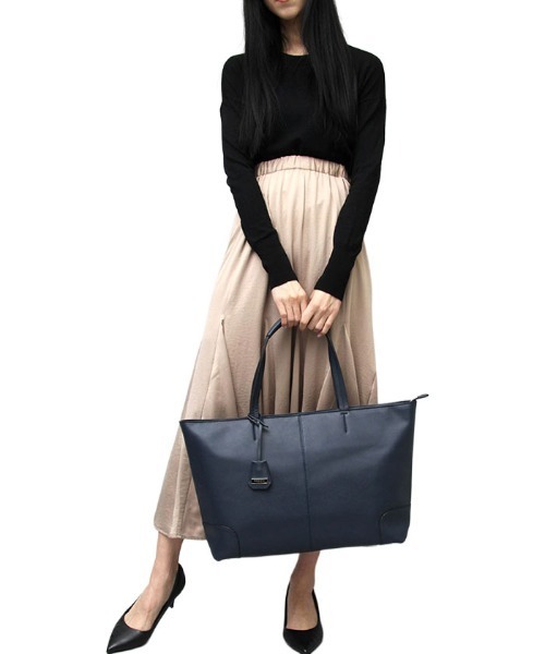 REGiSTA(レジスタ)の「REGiSTA Split Leather Tote Bag(ビジネスバッグ・メンズ・ネイビー/ダークブラウン・FREE)」の14枚目の写真