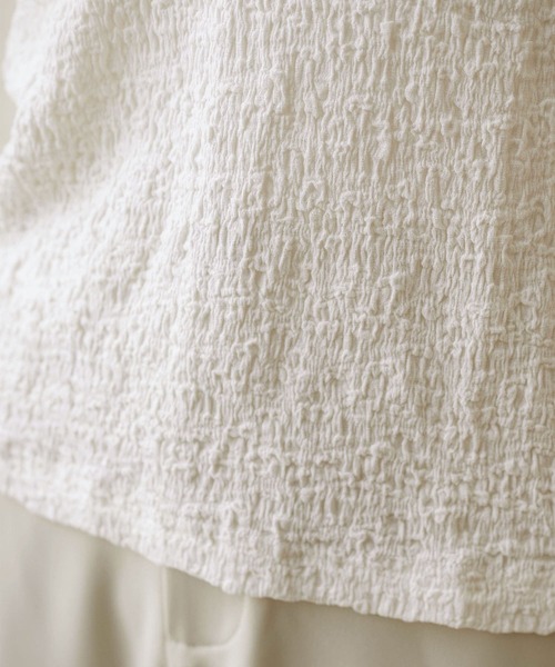 NOAHL（ノアル）の「【NOAHL】ジャガードスキッパーTシャツ（Tシャツ/カットソー・レディース・ブラック/ホワイト/ブラウン・FREE）」の18枚目の写真