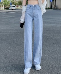 デニムストレートパンツ