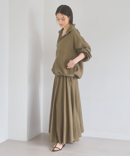 A part by(アパートバイ)の「シアースタンドブルゾン(ブルゾン・レディース・カーキ/ピンク系その他/オフホワイト・FREE)」の16枚目の写真